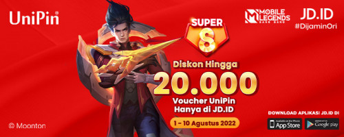 Super 8 JDID – Promo Diskon hingga Rp 20.000 Voucher UniPin di JDID